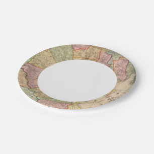 Boston and vicinity paper plate