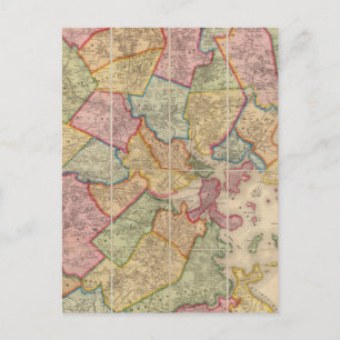 Boston and vicinity postcard