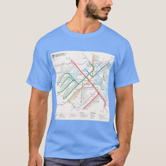 Boston Area Transport System Map T-Shirt