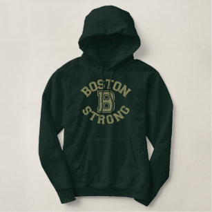Boston B Strong Embroidery Embroidered Hoodie