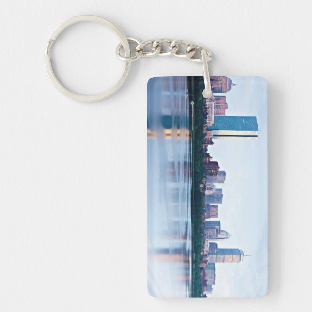Boston Back bay across Charles River Key Ring (Front)