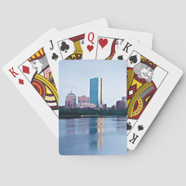Boston Back bay across Charles River Playing Cards (Back)