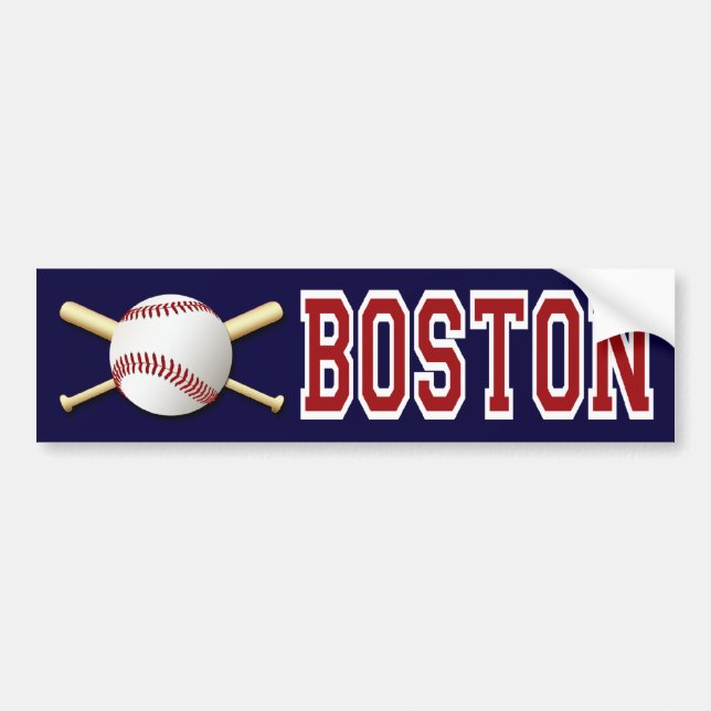 BOSTON BASEBALL BUMPER STICKER (Front)