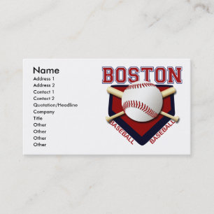 BOSTON BASEBALL BUSINESS CARDS