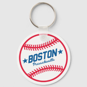 Boston Baseball Key Ring