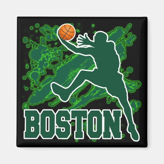BOSTON BASKETBALL MAGNET (Front)