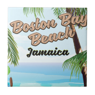 Boston bay beach, Jamaica Tile