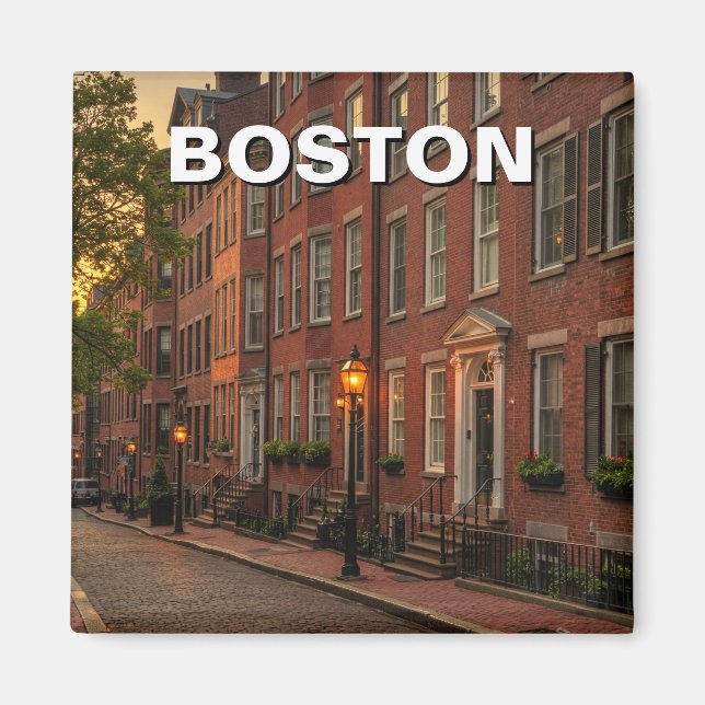 Boston Beacon Hill Travel Magnet (Front)