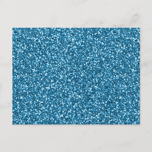 Boston Blue Glitter Postcard (Front)