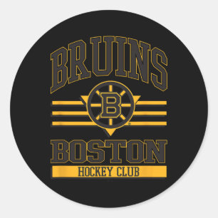 Boston Bruins Hockey Club White Officially License Classic Round Sticker