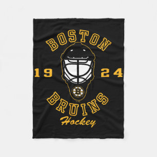 Boston Bruins Hockey Mask Black Officially License Fleece Blanket