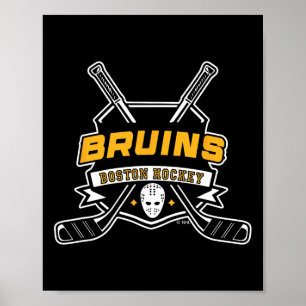 Boston Bruins Hockey Sticks Black Officially Licen Poster