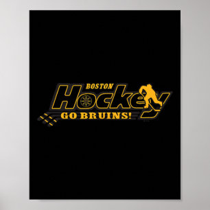 Boston Bruins Hockey White Officially Licensed  Poster