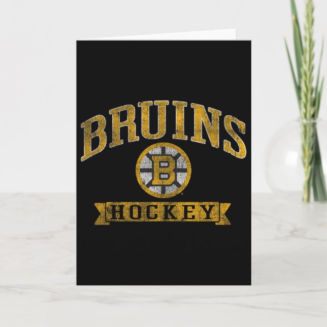 Boston Bruins Vintage Hockey Dark Heather Nhl  Card (Front)