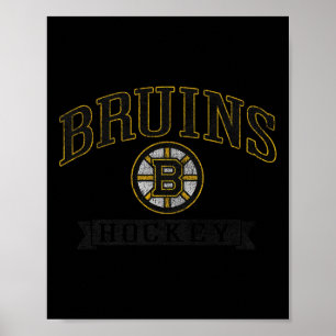 Boston Bruins Vintage Hockey Gray Officially Licen Poster