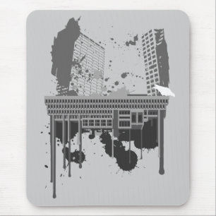 Boston Brutal (grey version) Mouse Pad
