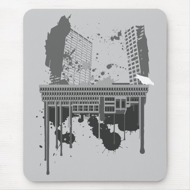 Boston Brutal (grey version) Mouse Pad (Front)