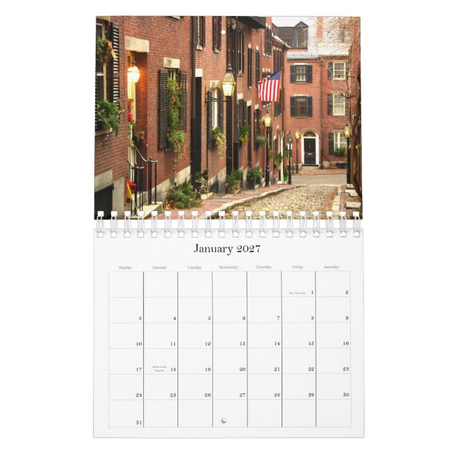 Boston calendar (Jan 2027)