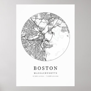 Boston Cartography Map Poster