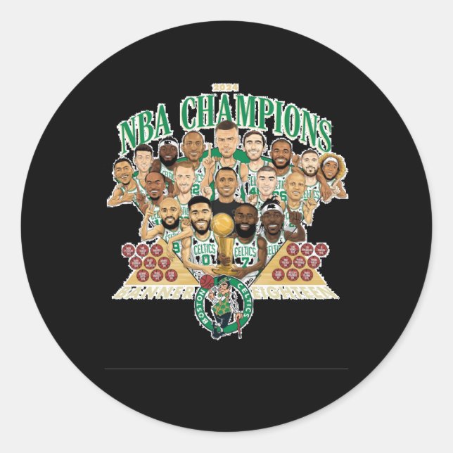 Boston Celtics Banner 18 (team Exclusive) Relaxed  Classic Round Sticker (Front)