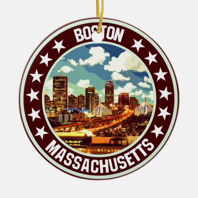 Boston                                             ceramic tree decoration (Front)