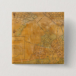 Boston, Charlestown, Cambridge, Massachusetts 15 Cm Square Badge