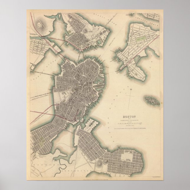Boston, Charlestown, Roxbury Poster (Front)