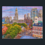 Boston City Buildings Massachusetts USA Jigsaw Puzzle<br><div class="desc">This scenic jigsaw puzzle features the historical old buildings with the modern skyscrapers in the background in Boston,  Massachusetts,  USA #travel #adventure #boston #city #usa #unitedstates #massachusetts #buildings #building #architecture #travel #adventure #cityscape #skyline #skyscrapers #sunset #colourful #landscape #jigsaw #puzzle #jigsawpuzzle #gifts #gift #fun #stockingstuffers #games #reflections</div>
