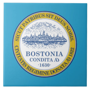 Boston city flag tile