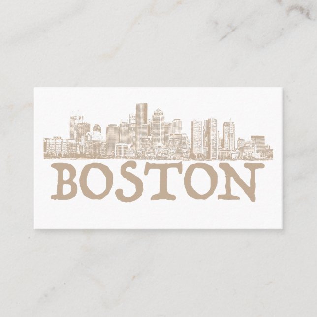 Boston City skyline Business card (Front)