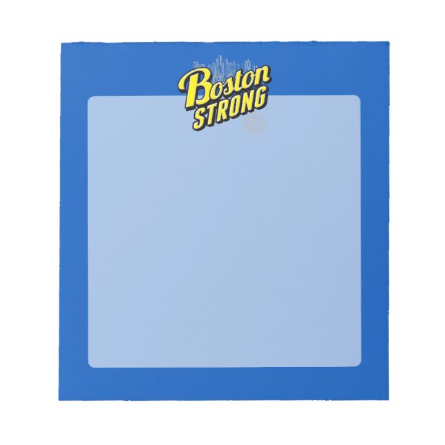 Boston City Strong Remembers on Blue Notepad (Front)