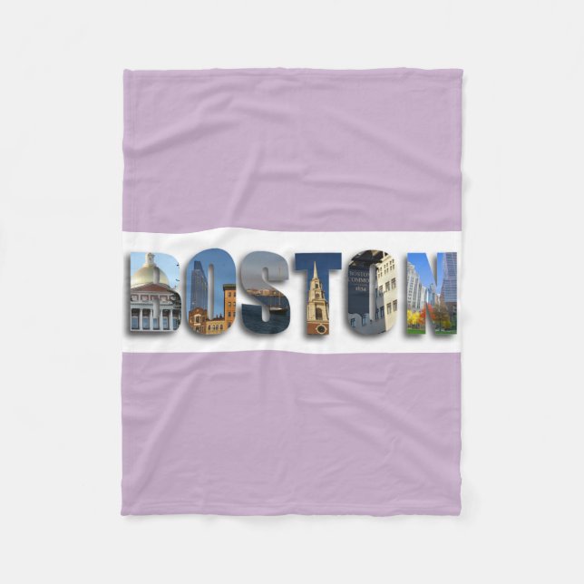 Boston City Views Fleece Blanket (Front)