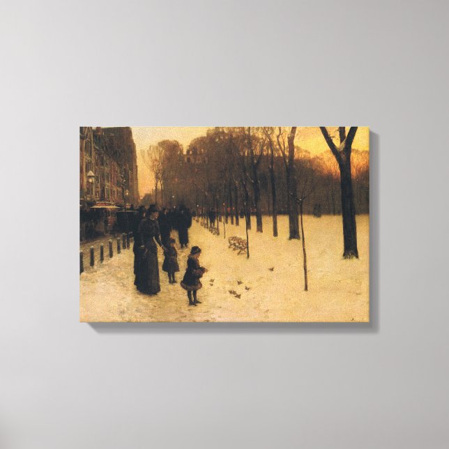 Boston Common At Twilight Canvas Print (Front)