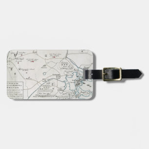 BOSTON-CONCORD MAP, 1775 LUGGAGE TAG