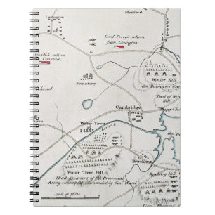 BOSTON-CONCORD MAP, 1775 NOTEBOOK