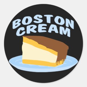 Boston Cream Pie Classic Round Sticker
