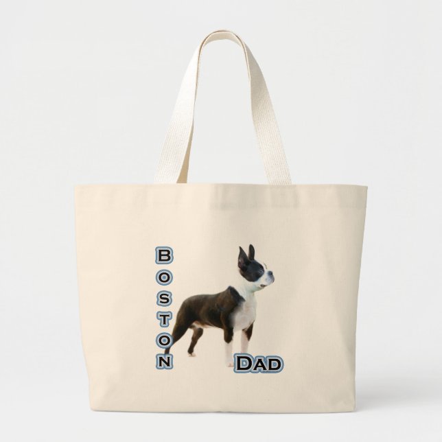 Boston Dad 4 Large Tote Bag (Front)