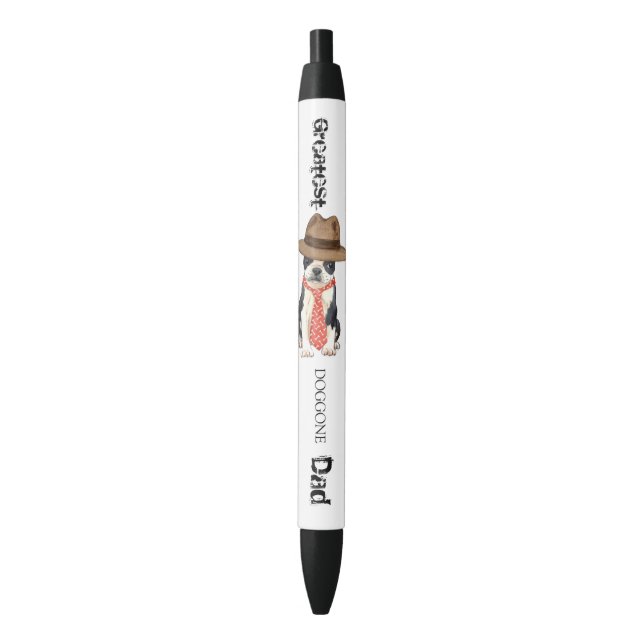 Boston Dad Black Ink Pen (Front Vertical)
