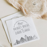 Boston Deco Skyline | Wedding Event Napkins