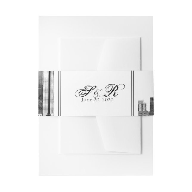 Boston Destination Wedding Belly Band Invitation Belly Band (Front Example)