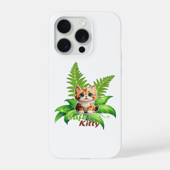 Boston Fern Cat Safe Plant Mum Gift iPhone Case (Back)