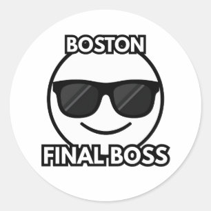 Boston Final Boss Cool Face Emoji Sticker