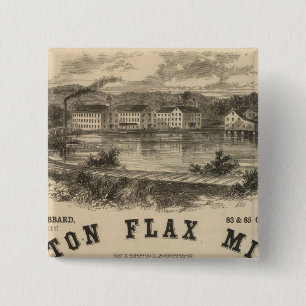 Boston Flax Mills 15 Cm Square Badge
