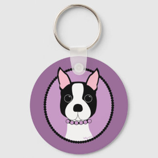 Boston Girl! Purple Key Ring