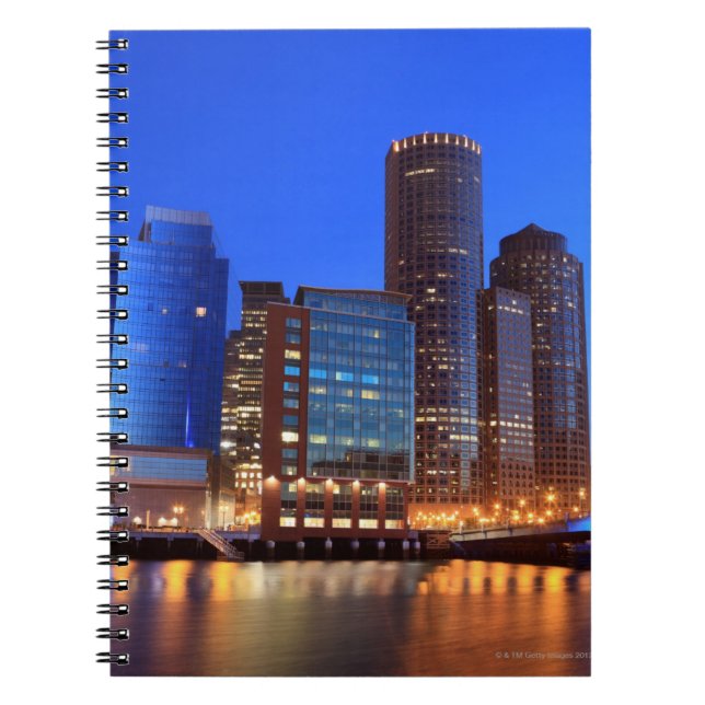 Boston Harbour and skyline.  Boston is one of the  Spiral Notebook (Front)