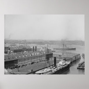 Boston Harbour and Waterfront Poster