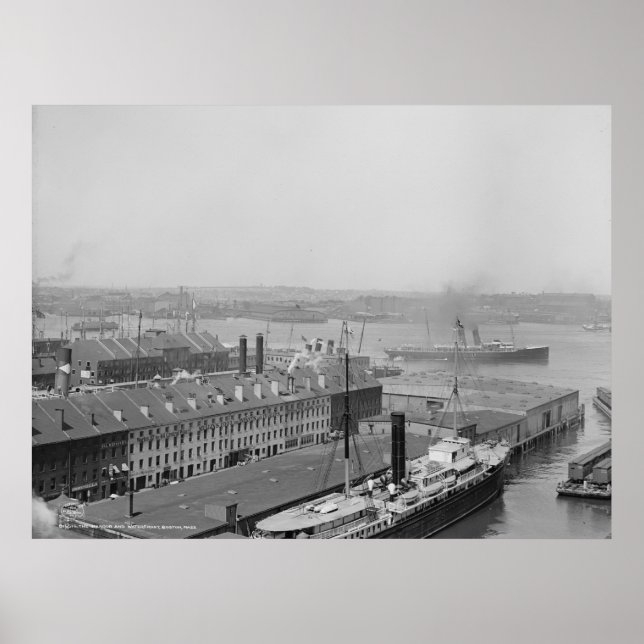 Boston Harbour and Waterfront Poster (Front)