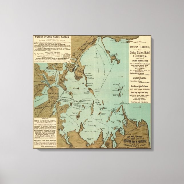 Boston Harbour Canvas Print (Front)