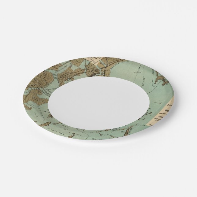 Boston Harbour Paper Plate (Angled)