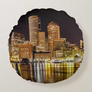 Boston Harbour Round Cushion